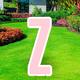Blush Pink Letter (Z) Corrugated Plastic Yard Sign, 30in